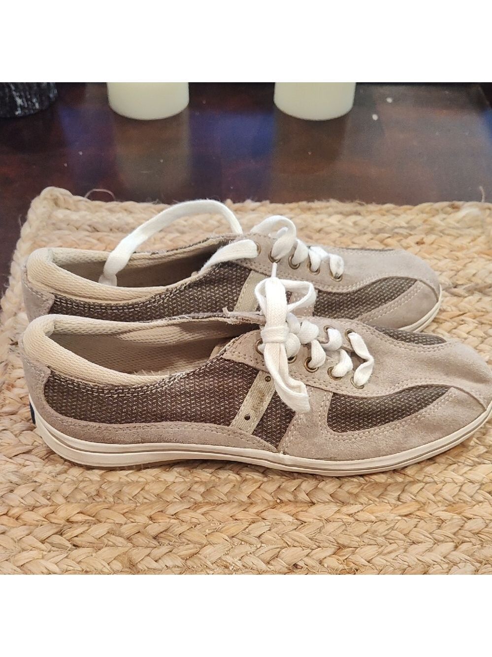 Keds Tan and Cream Casual Sneakers - Picture 4 of 8
